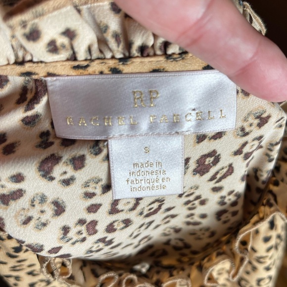 Rachel Parcell Leopard Ruffle Blouse Top Size Small - Picture 3 of 6